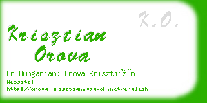 krisztian orova business card